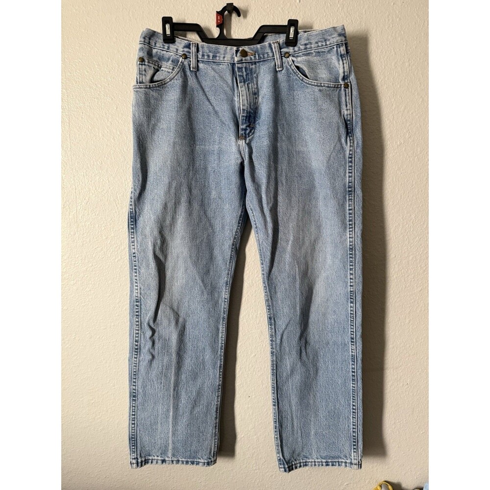 Wrangler 47MWZ Jeans Mens 47x32 Regular Fit Cowboy Cut Blue Denim Western